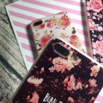 PC+TPU Silk Skin Back Cover 3D Relief Painting Retro Flowers Pattern Cell Phone