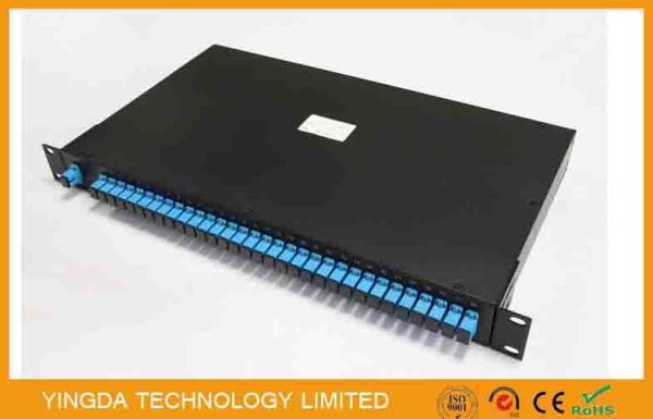 Rack Mount 19" 1 * 32 Fiber Optic PLC Splitter , Planar Lightwave Circuit