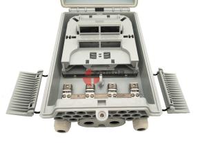 China 1/8 Fiber Optic PLC Splitter Cassette Outdoor IP65 Pole Mount For FTTH GPON factory