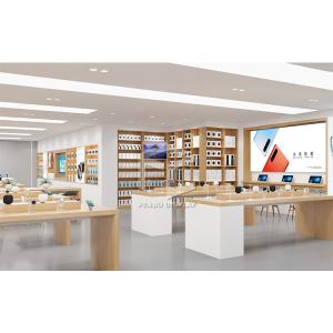 China OEM MDF Mobile Phone Display Shelf Cellphone Accessories Shop Design factory