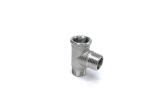 Sanitary Stainless Steel 3 Way Male Threaded Tee Pipe Fittings with Casting