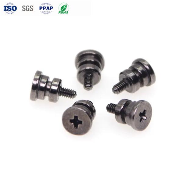 Custom Limit Screw Carbon Steel Screw Black Nickel Cross Groove M4 Shoulder
