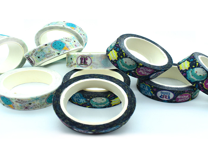 Stationary Metallic Acid Free Adhesive Waterproof Glitter Film 15mm Masking Tape
