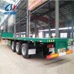 ISO9001 Certified 2 Axle 20ft Flat Bed Truck Chassis for 40ft Container Semi