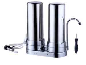 China 2 Stage Filtration Stainless Steel Water Purifier , Stainless Steel Whole House Water Filter For Home factory