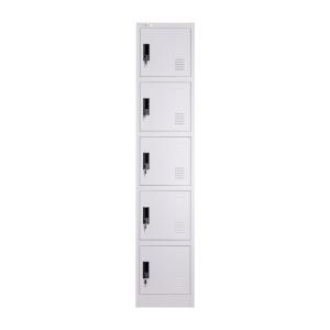 China Colorful 0.7mm Steel Locker Cabinet 5 Doors Easy Installation Locker factory