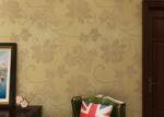Beige Floral Contemporary Wall Coverings for TV Background , Modern Office