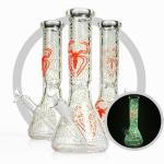 Luminuos Spider Art Glass Bongs Heady Borosilicate Glass Hookah Pipe