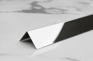 China 3048MM Length L Slot Stainless Steel Tile Trim Color Mirror Finished Decorative factory