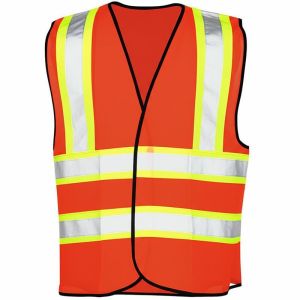 Weather Resistance Waterproof Reflective Vest with 2 Inches Reflective Strip