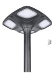 50W Led Solar Garden Light / Plaza Light / Parking Lot Lighting 160lumen/W