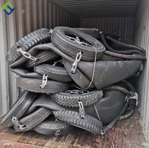 China Florescence Marine Pneumatic Rubber Fender D3.3L6.5m For Ship Berthing factory