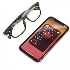 China Matte Black BT5.0 Bluetooth Glasses 100mAh Magnetic Charger For IOS And Android factory