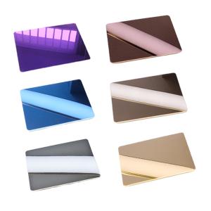China 304 316 Stainless Steel Decorative Sheets Mirror Finish Colored factory