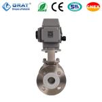 Fluorine Lined Electric Operated Ball Valve Flange Connection Corrosion