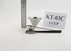 China Clever V60 Cone Pour Over Metal Filter / Coffee Maker Set 52mm Height factory