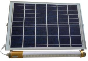China 300w Solar Panel Fluorescent Light Fixtures T12 350x450mm 6V 20W Slim Die Casting Aluminium factory