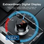 Digital Display USB A USB C Car Chargers OTP 65W Black Blue Color