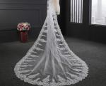 Embroidery Cord lace with Rhinstone Ivory/White Bridal Veil Wedding Accessories