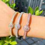 Beautiful Rainbow CZ Crystal Bracelets Bangle for Women Fashion Bracelets Bangle