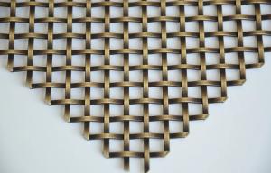 China Crimped 2 Inch Woven Wire Mesh Panel For Cabinet Insert factory
