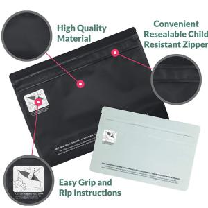 Child Proof 21x31cm Zipper Packaging Bag Resealable Materials