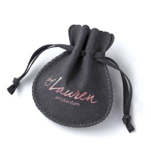China Microfiber Drawstring Jewelry Pouch With Pockets Silk Screening Printing factory