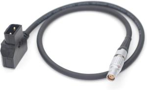 China Straight Camera Power Cable , D Tap To 2 Pin Lemo For RED Komodo factory