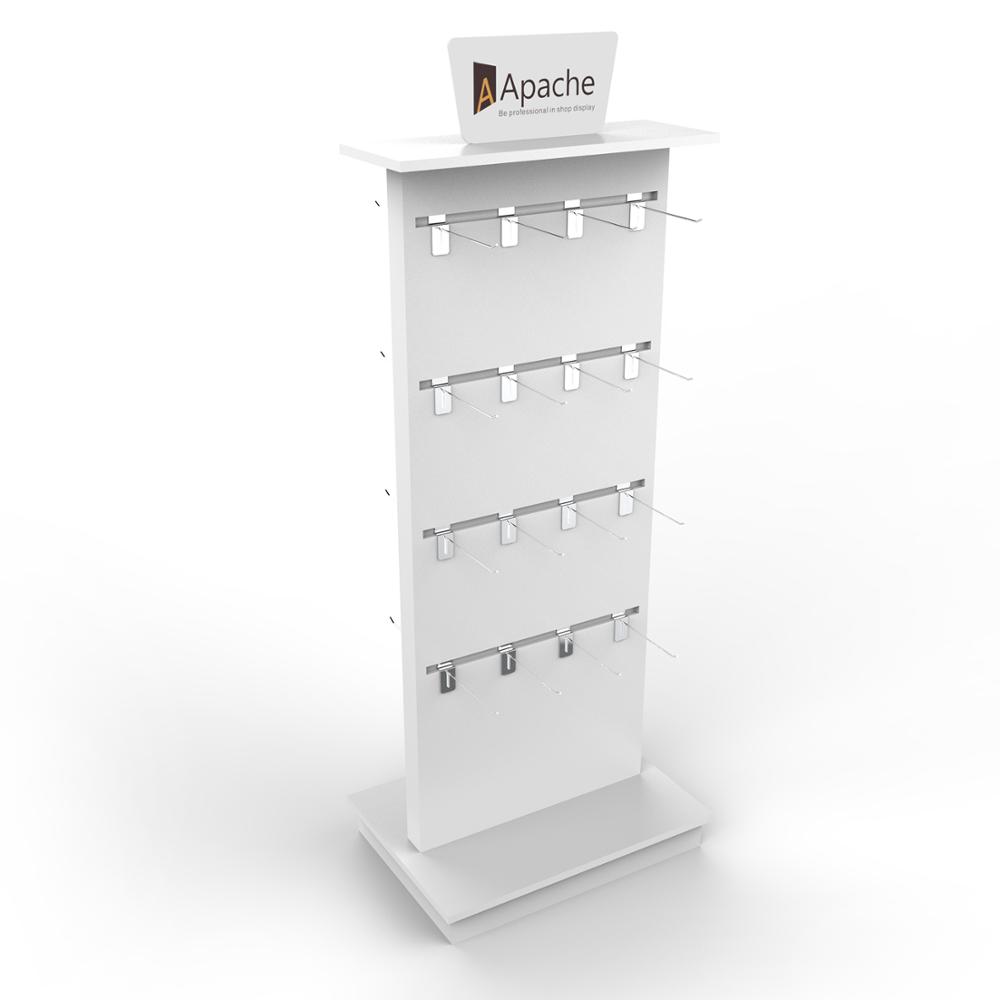 POP Sock Display Stand Double Sided Wooden Retail Sock Display Rack For Clothes Shop