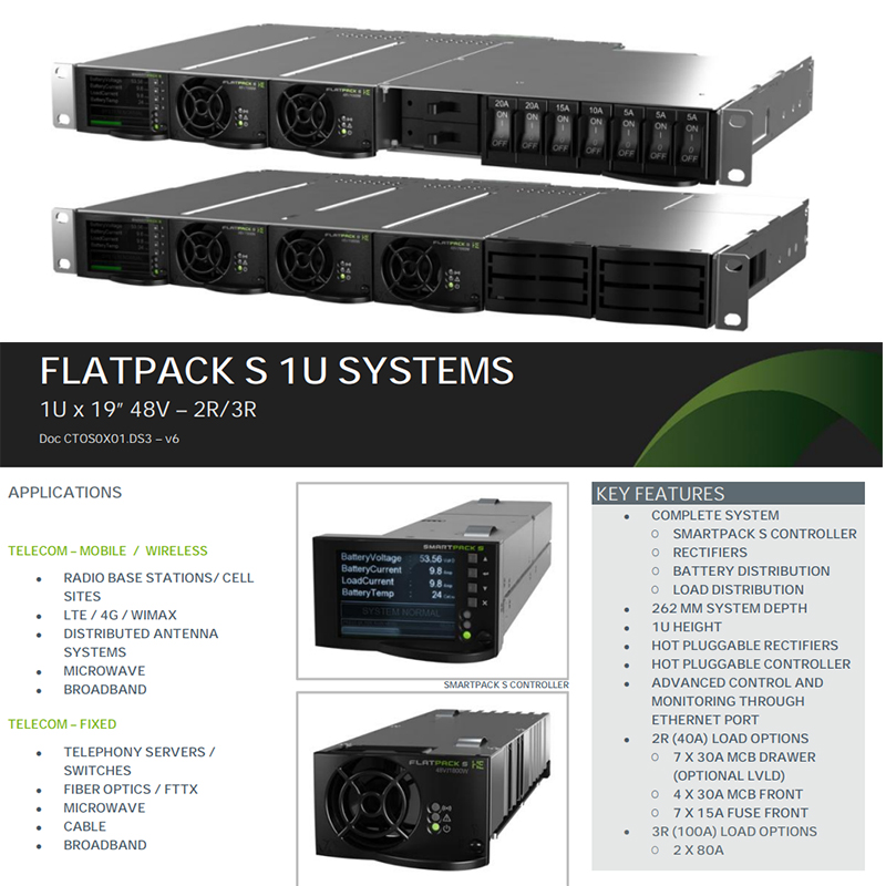 In Stock 19inch Eltek Smartpack S Controller Flatpack S Compact HE 1U 5.4KW 3.6KW 230VAC 48V DC Telecom Power Supply Sy