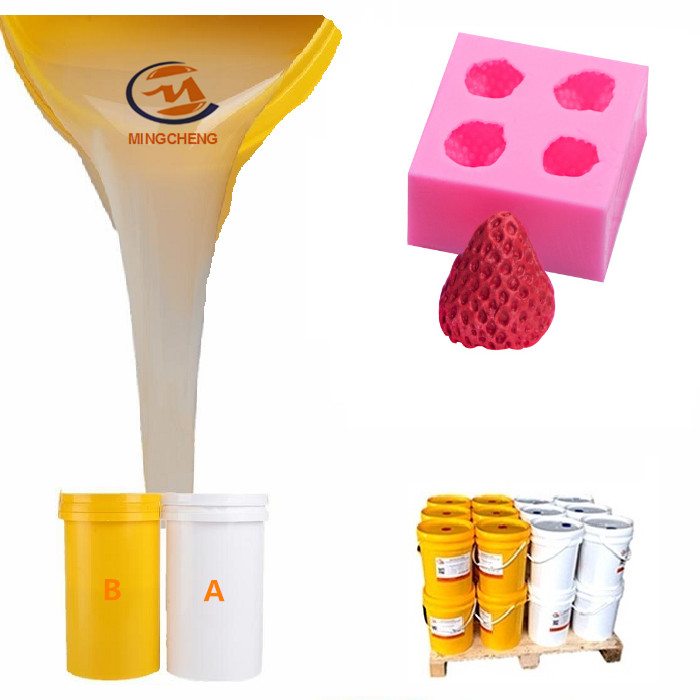 Fast Curing 5 Shore A RTV 2 Addition Cure Silicone Mold Rubber For Strawberry Fondant