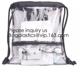 China Drawstring Bags, Waterproof Small Clear Bag For Stadium Colleges Sport Event Work Concert Security Approved factory
