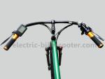9 Speed Electric Beach Cruiser Bikes With Rear Carrier Lights MTB Suspension