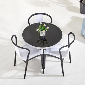 China Anti Skid Tempered Glass Top Center Table For Living Room / Coffee Bar factory
