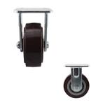 Red 230kg PU Fixed Plate 125mm Heavy Duty Casters