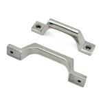 80x18x32mm Stainless Steel Cabinet Handles Bow Shaped Straight Edge