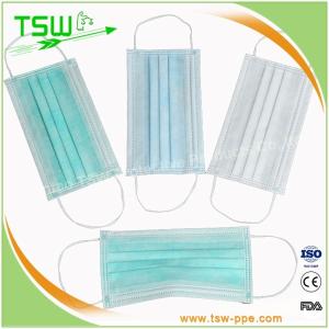 China FDA 510K Dustproof Disposable 3 Ply Non Woven Face Mask factory