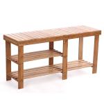 100% Natural Bamboo Home Furniture , Wooden Shoe Shelving Unit 87 X 28 X 45 Cm