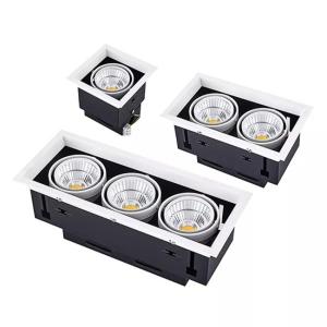 China 3 Heads LED Ceiling Downlights 265V Rectangular LED Grille Light factory