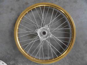 China SUZUKI GXT200 MOTOCROSS Red Black Blue Yellow FRONT WHEEL ASSY (DISC BRAKE) factory