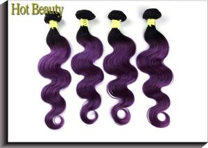 China Double Machine Weft Purple Colored Human Hair Extensions No Any Split For Every Beauty factory