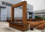 Rusty 6ft Tall Corten Steel Waterfall ISO9001 Diy Outdoor Rain Curtain