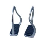 Polished Stainless Steel Anti-Slip Pad Safety Stirrup Ideal for Horse Enthusiast