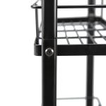 3 Tier Rolling Utility Cart With Wheels Multifunctional Metal Storage Cart