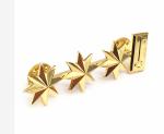 customized size star 3D design metal plating gold lapel pin badges