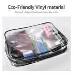 Waterproof Unisex 3pcs Clear Vinyl PVC Makeup Pouch