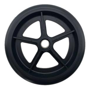 China Black 8 Inch PVC Wheelchair Replacement Front Wheels Stroller Pram Scoote factory