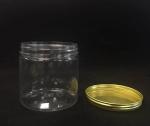 Clear Plastic Cosmetic Jars with Aluminum Lids for Cream Storage