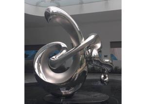 China Large Outdoor Metal Garden Art Polished Stainless Steel Sculpture 250cm Height factory