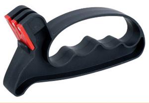 China 2 Stage Scissor Knife Sharpener , Black Manual Knife Sharpener 36g 140 * 70 * 26mm factory